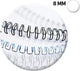 Dos de reliure en métal Fellowes - 8 mm - 34 anneaux - a4 - blanc - 100 pièces