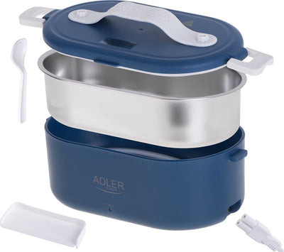 Adler ad 4505 - boîte à lunch - récipient alimentaire chauffé 0,8 litre - bleu