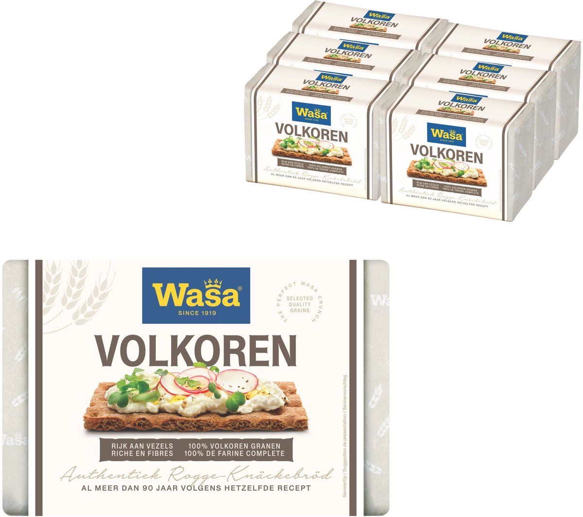 Pain croustillant au blé entier Wasa - 6 x 260g