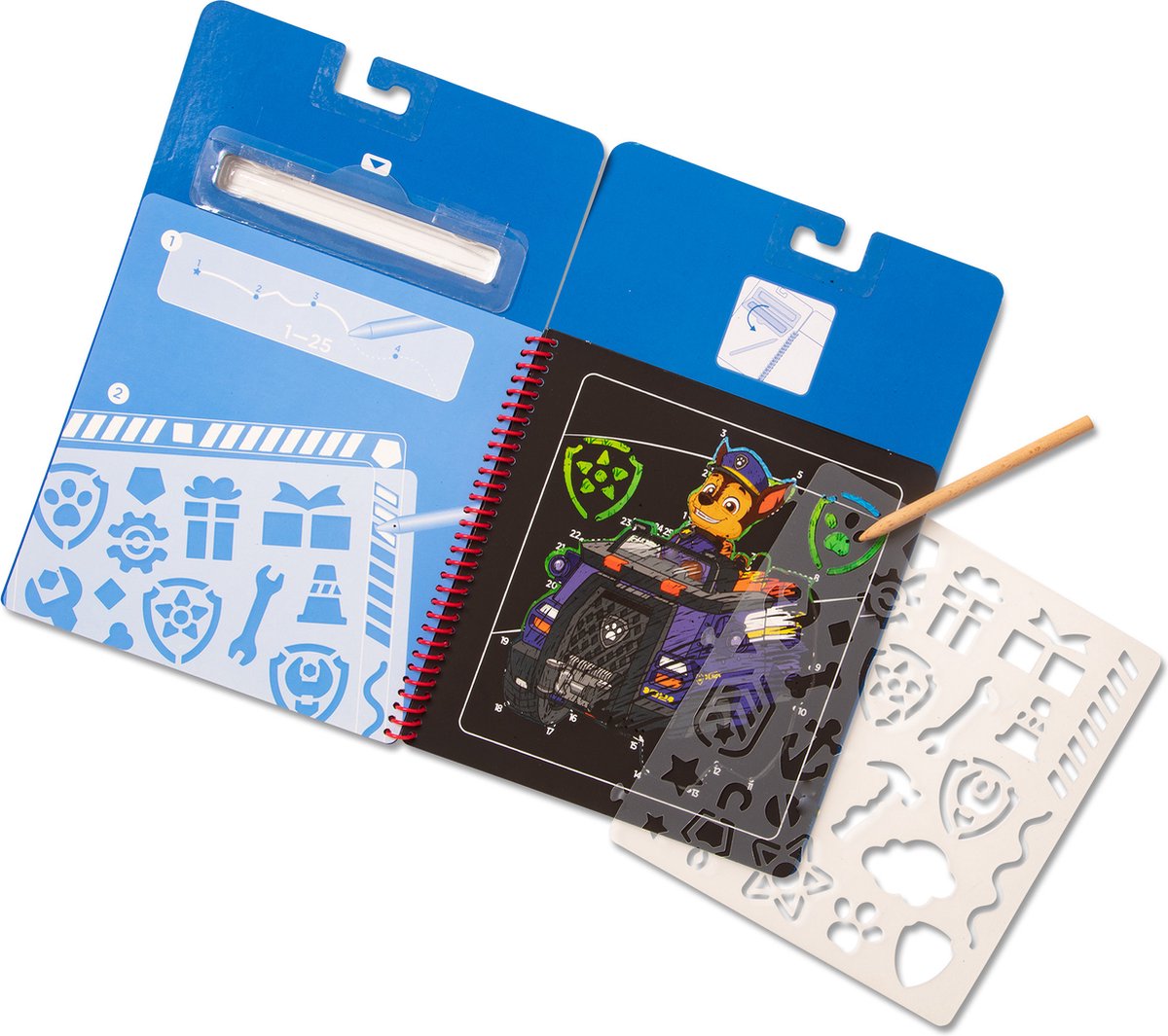 Melissa Doug Paw Patrol Scratch Art Pad - Activité Scratch Pad Chase pour les déplacements (10 scènes)