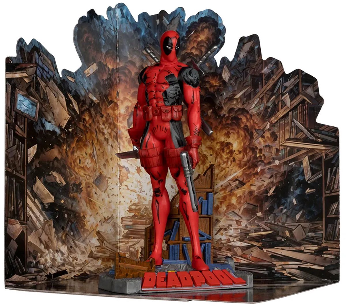 Mcfarlane toys marvel statue pvc 1 10 deadpool (les nouveaux mutants #98) figurine 16 cm