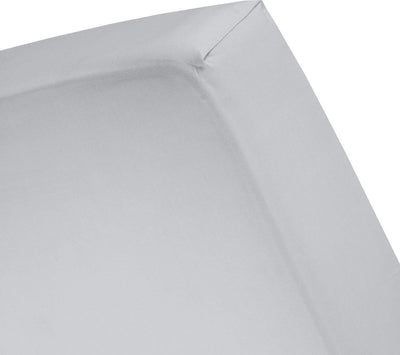 Drap-housse week-end Cendrillon - convient pour sommier tapissier - coton - 180x200 cm - hauteur de matelas jusqu'à 35 cm - gris clair
