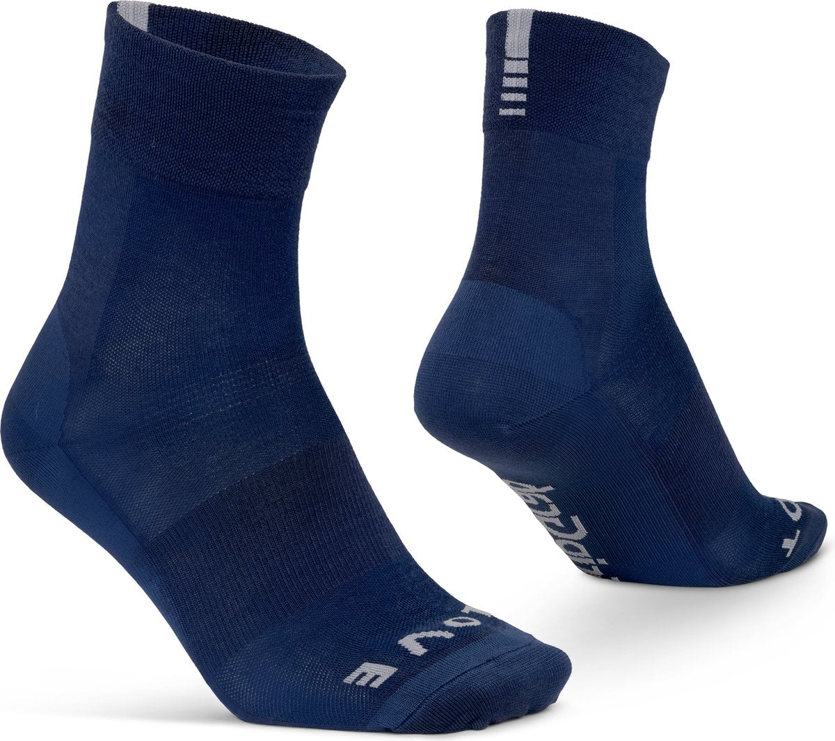 Gripgrab - chaussettes de cyclisme d'été légères mérinos SL chaussettes de sport chaussettes de cyclisme avec laine mérinos - bleu marine - unisexe - taille xs (35-38)