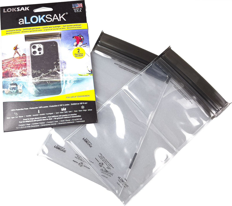 Loksak a - housses imperméables - 12,1 x 20,3 cm - 2 pcs. - transparent