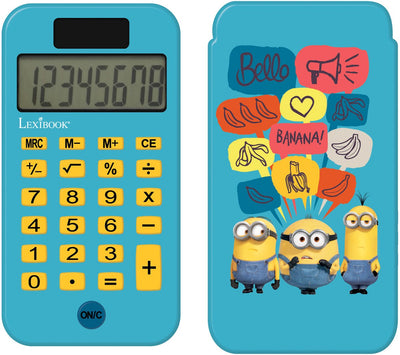 Calculatrice de poche Lexibook minions à 8 chiffres avec housse de protection