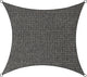 Toile d'ombrage Livin' outdoor livn ISO HDPE carrée 5m anthracite - perméable au vent et à l'eau - épaisseur de la toile : 185 gr m2 - avec cordon de fixation et anneaux de fixation en acier inoxydable