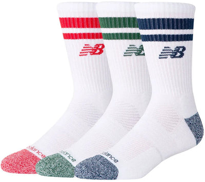 Chaussettes de sport unisexes New Balance Active Premium Stripe Crew Sock - assorties