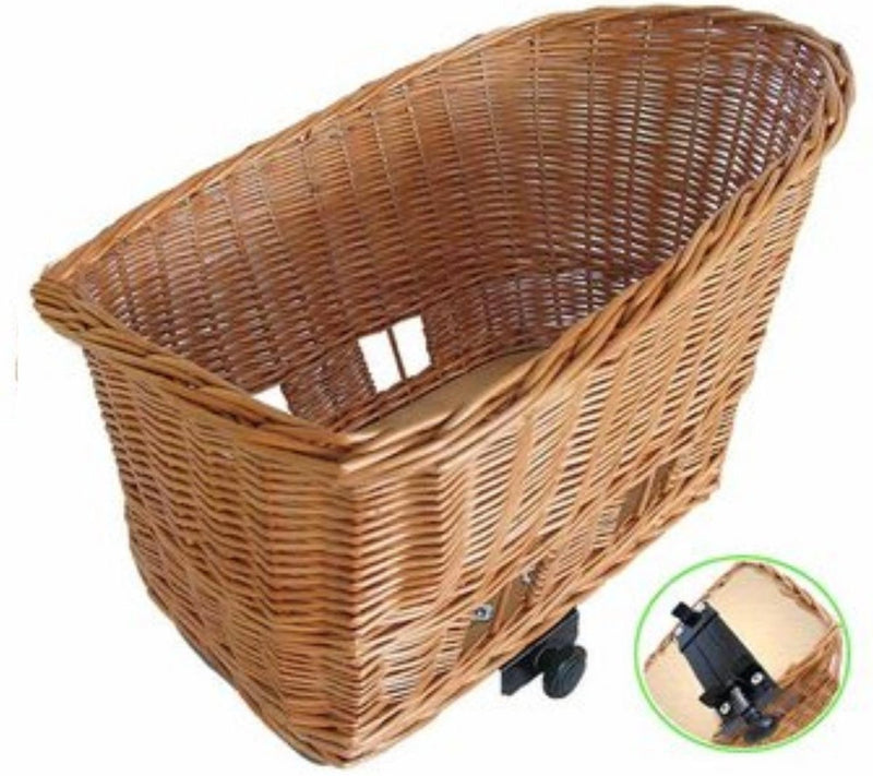 Basil Pasha - panier vélo pour chien - grand - 50 cm - panier arrière - naturel
