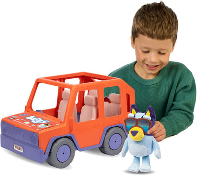 Moose Toys Bluey - Bluey Buddies Big Heeler 4wd ensemble de jeu - incl. peluche bleue