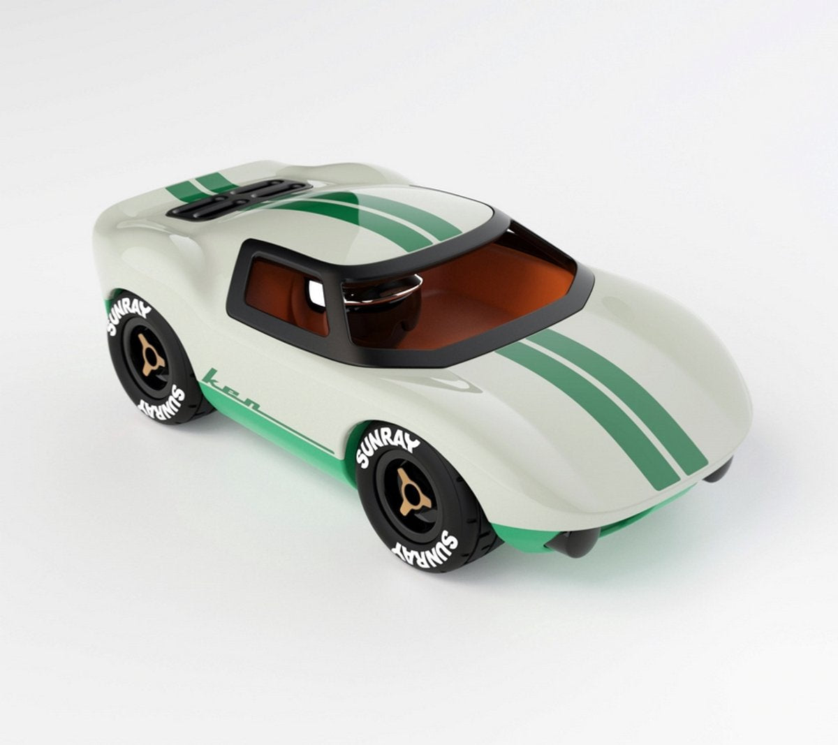 Playforever - petite voiture - Ken Cline - blanc
