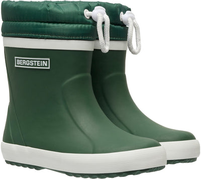 Bergstein classic thermo – bottes de pluie doublées enfants – bottes d'hiver – garçons filles – vert foncé