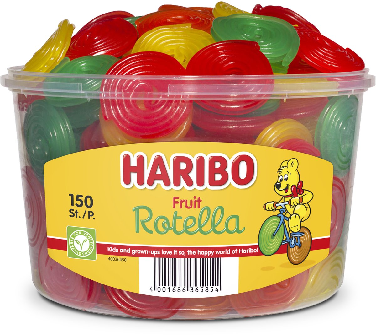 Rotella aux fruits Haribo (150 pièces)