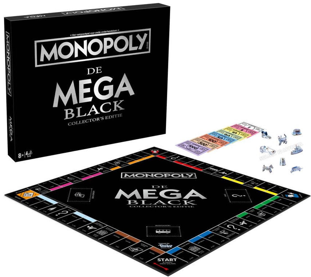 Asmodee Monopoly Mega Black Edition Collector Jeu de société Pays-Bas.