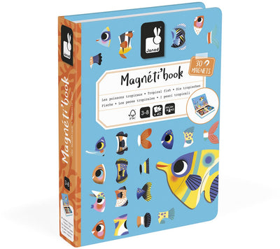 Janod - livre magnétique - poissons tropicaux - coffret de jeu livre magnétique