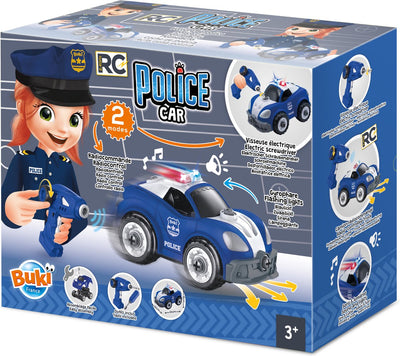 Buki France Buki - Voiture de police RC - Véhicule RC junior - Voiture de police télécommandée