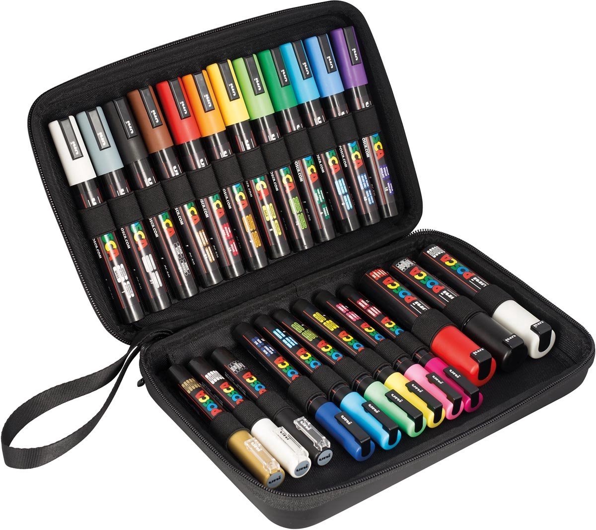Posca - marqueurs peinture - étui luxe - crayon mitsubishi - 24 pièces