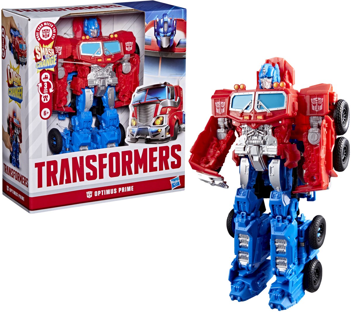 Transformers Smash Changers Optimus Prime - figurine articulée