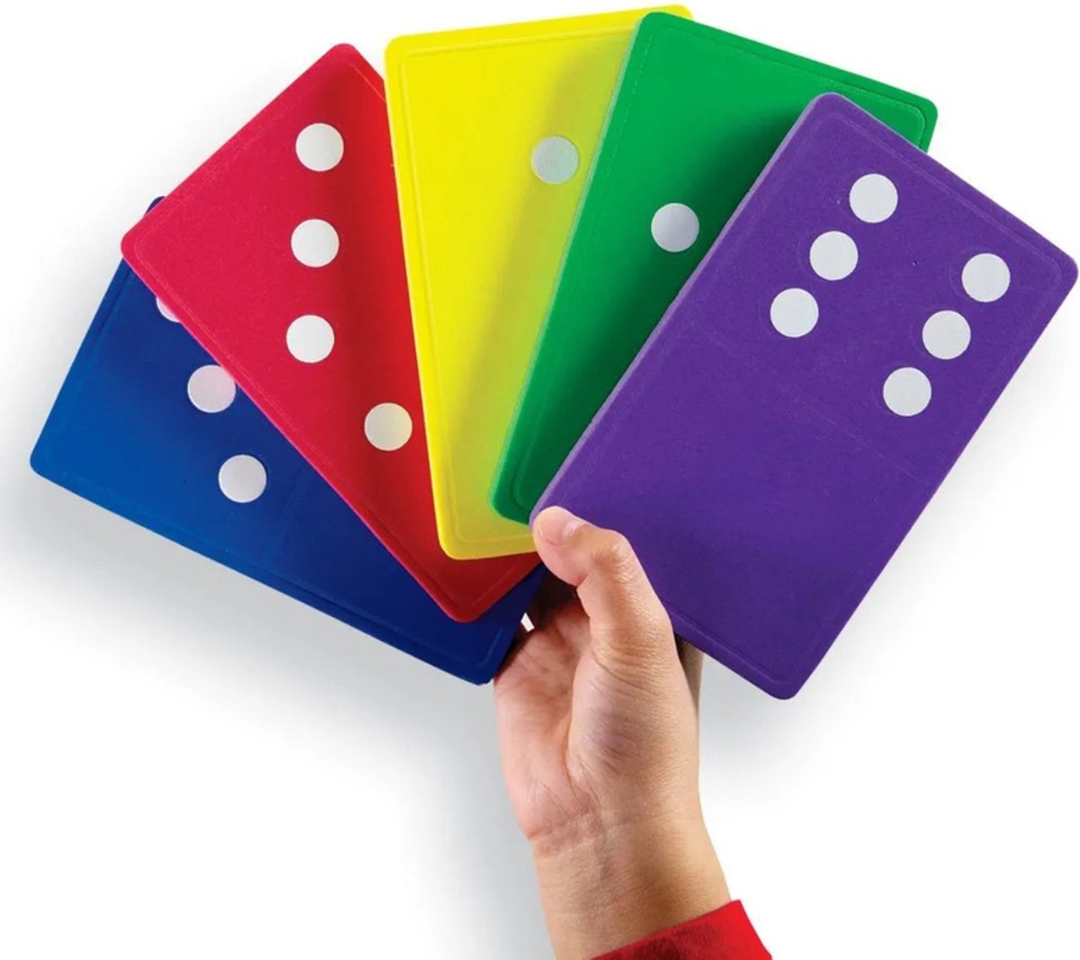 Ressources d'apprentissage dominos en mousse souple géante (28 pièces) - 3+