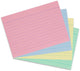 Fiche Herlitz - a6 - lignée - gr gl ro bl - 200 pcs.