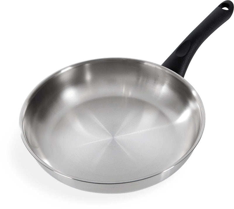 Poêle Bk bold 24 cm - sans revêtement antiadhésif sans PFA - poêle à induction - poêle inox - poignées froides - passe au four jusqu'à 160°c - poignées froides - sans couvercle - argent