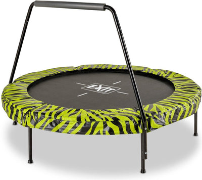 Exit toys exit trampoline tiggy ø140cm - avec support - rond - trampoline pour enfant - noir vert