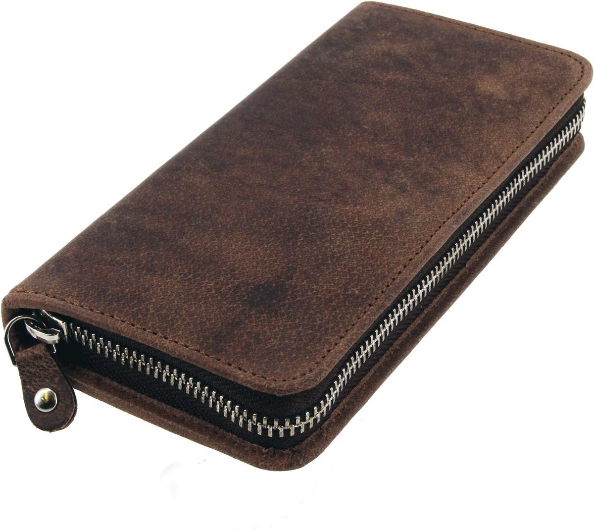 Pochette à stylo Alassio - cuir chasseur - marron - ju-2648