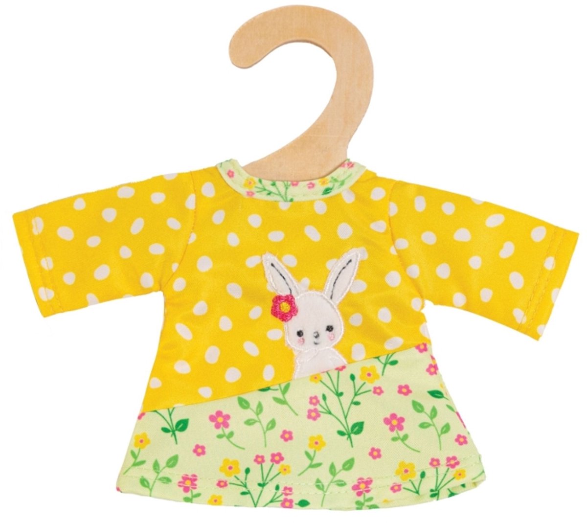 Doupnes à poupées avec chemise à rayures Bunny Lou, 20-25 cm