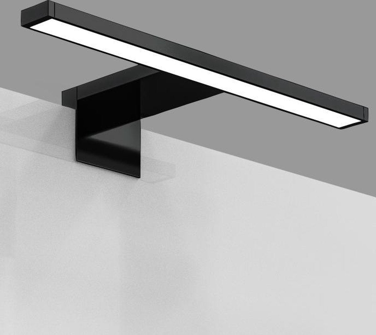 B.k.licht - lampe miroir led - noir - lampe salle de bain - éclairage miroir - l: 30cm - ip44 - 4 000k - 780 lumen - 5w led