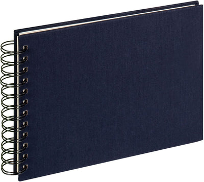 Walther sa-509-u tissu - album à spirales - taille 23 x 17 cm - bleu foncé