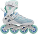 Patins à roues alignées Roces r-evo 84 – 84 mm – botte souple – confort supplémentaire stabilité – verrouillage du talon entrée facile – abec-7 – patins à roues alignées fitness – femme – blanc bleu azur – taille 37