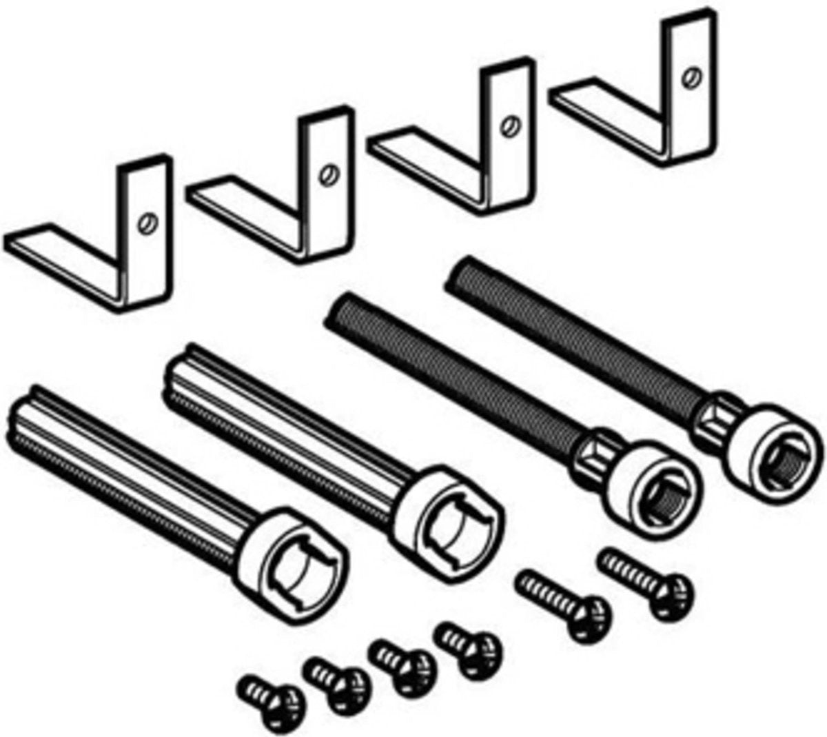 Kit d'extension Geberit pour plaque de commande de réservoir encastré sigma, omega et kappa