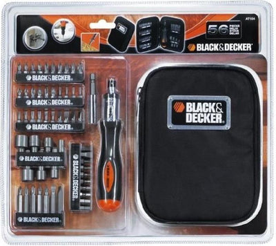 Black+decker a7104-xj - jeu de tournevis - tournevis à cliquet - 56 éléments - poignée ergonomique