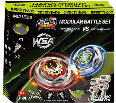 Infinity nado - arène de combat + 2 lanceurs + 2 toupies métalliques