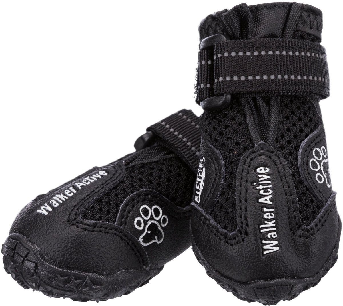 Trixie walker active - chaussures pour chien - xs - noir - 2 pcs