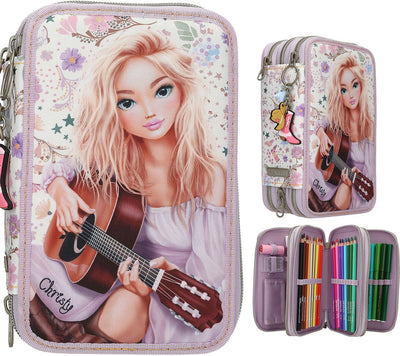 Depesche - trousse 3 compartiments top modèle - cowgirl