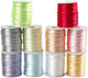 Cordon satin Creativ company, épaisseur 2 mm, couleurs pastel, 10x50 m 1 boîte