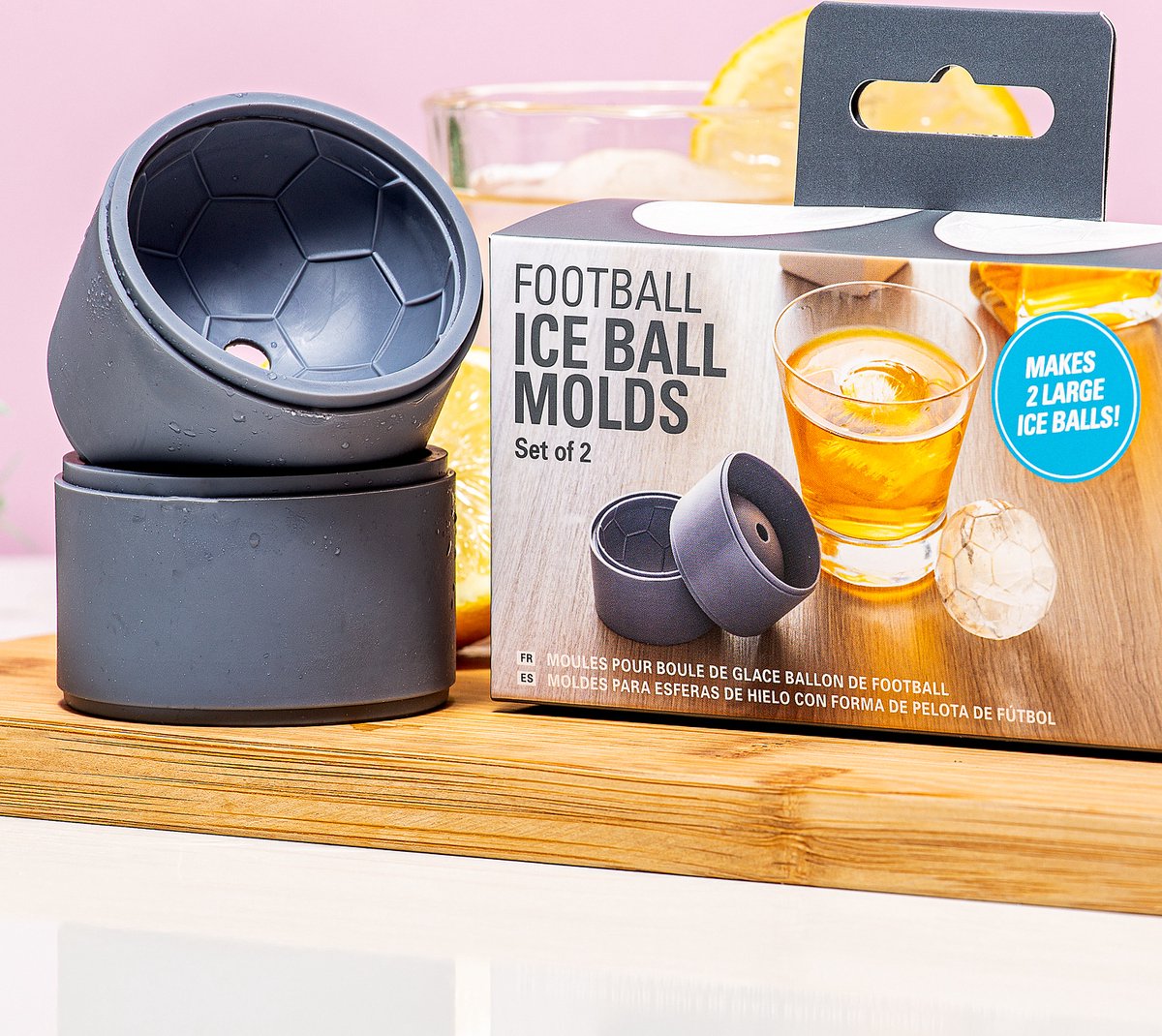 Forme de boule de glace Kikkerland (lot de 2) - fourgon de football