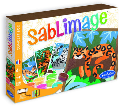 Sentosphère ensemble d'artisanat d'art en sable chats sauvages - boîte de jeu créative.