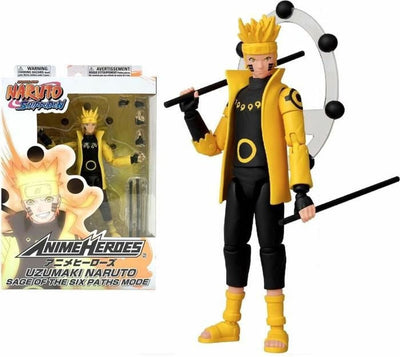 Bandai - héros d'anime - naruto shippuden - figurine naruto uzumaki en mode ermite rikudo sage des six chemins mode 17 cm - sous licence officielle - figurine naruto - jouets pour enfants 4+ - 36908