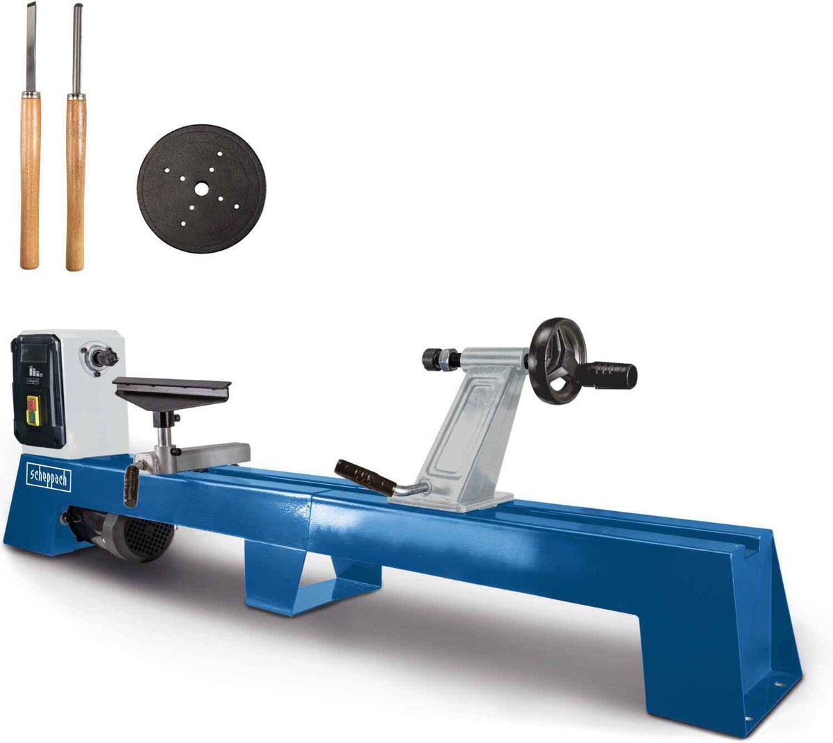 Tour à bois Scheppach dm1100t - 400w | pièces jusqu'à 1000 mm