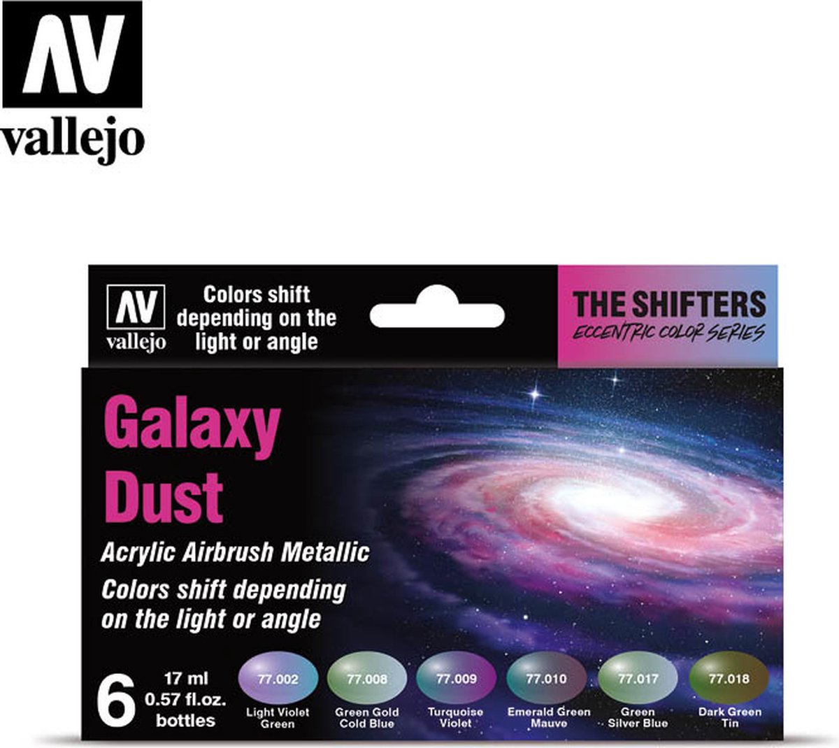 Vallejo the shifters set galaxy dust - 6 couleurs - 17 ml - 77092