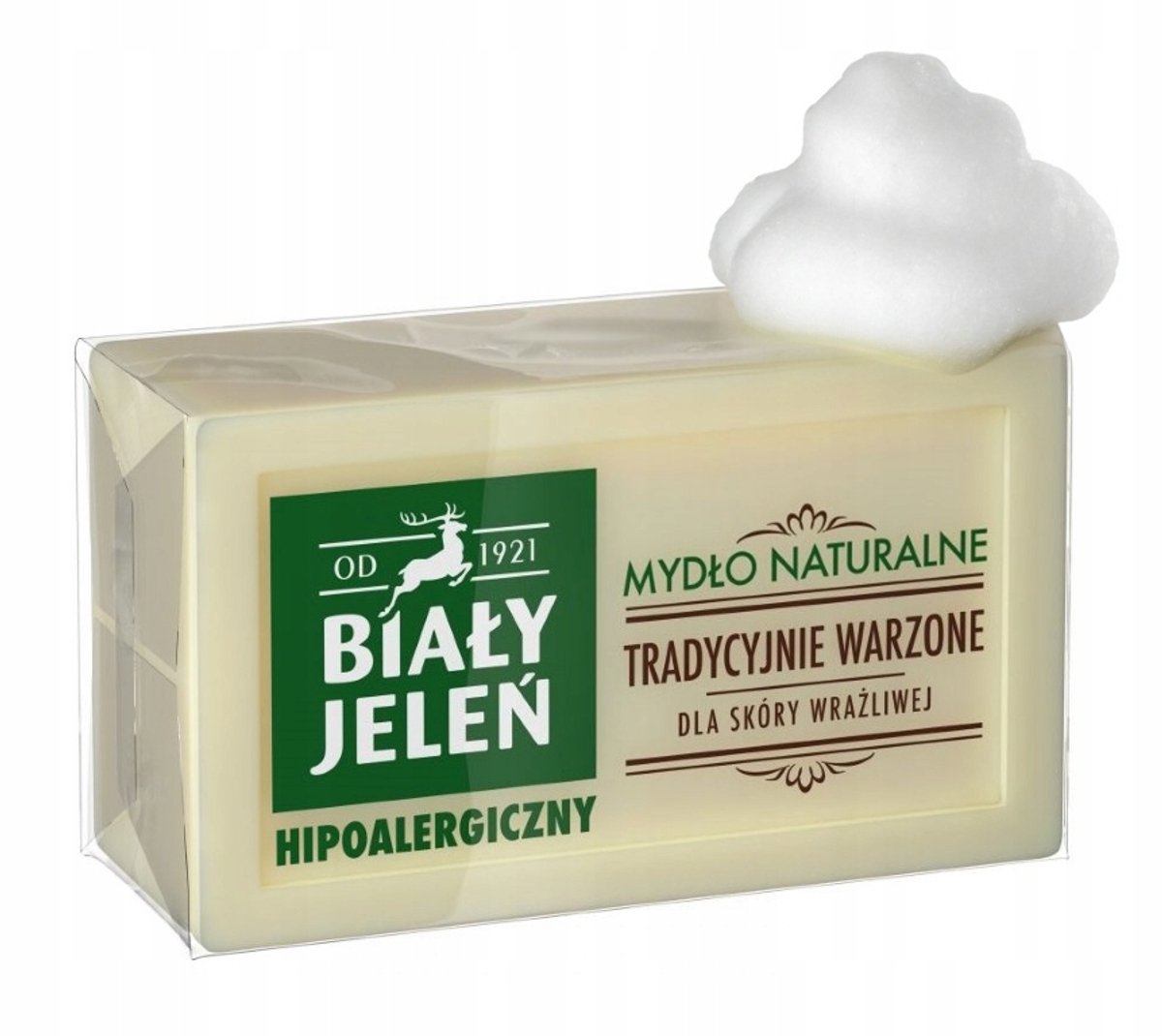 Biały jeleń hipoallergen - pain de savon naturel - bezzapachig - 150g - végétalien
