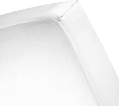 Drap-housse week-end Cendrillon - convient pour sommier tapissier - coton - 160x200 cm - hauteur de matelas jusqu'à 35 cm - blanc