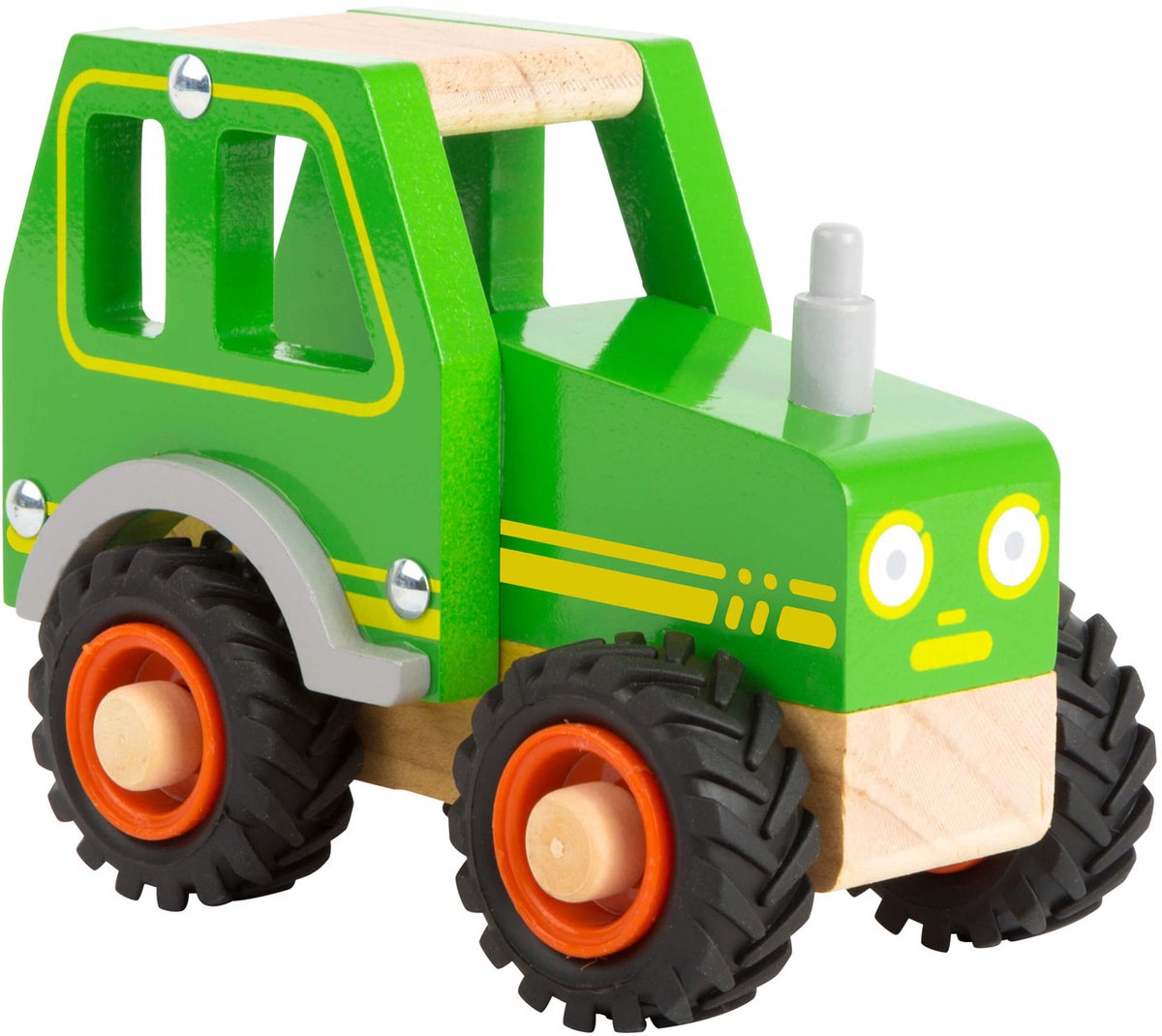 Petit tracteur en bois de petit pied