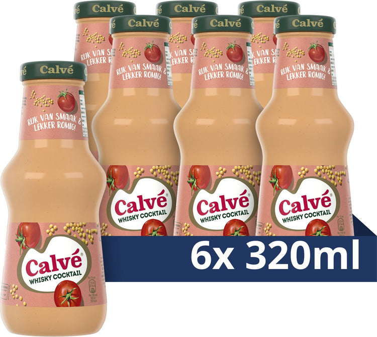 Sauce Calvé - cocktail au whisky - délicieuse avec tous vos apéritifs, au barbecue ou gourmands - 6 x 320 ml