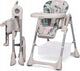 Lionelo zanna - chaise haute - réglable - stable, structure en acier - jusqu'à 3 ans