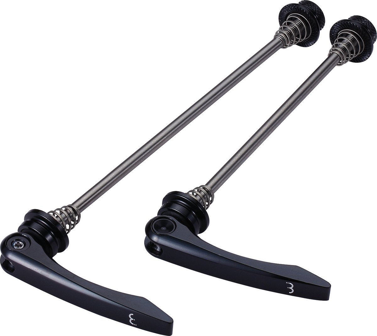 Bbb cycling set de blocage rapide lightblock - roue avant et arrière de vélo légère à dégagement rapide - titane - 100 mm 130 mm - bqr-11
