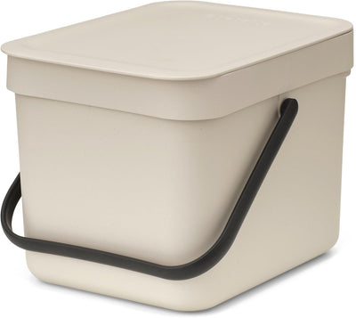 Brabantia sort go poubelle - 6 l - beige doux