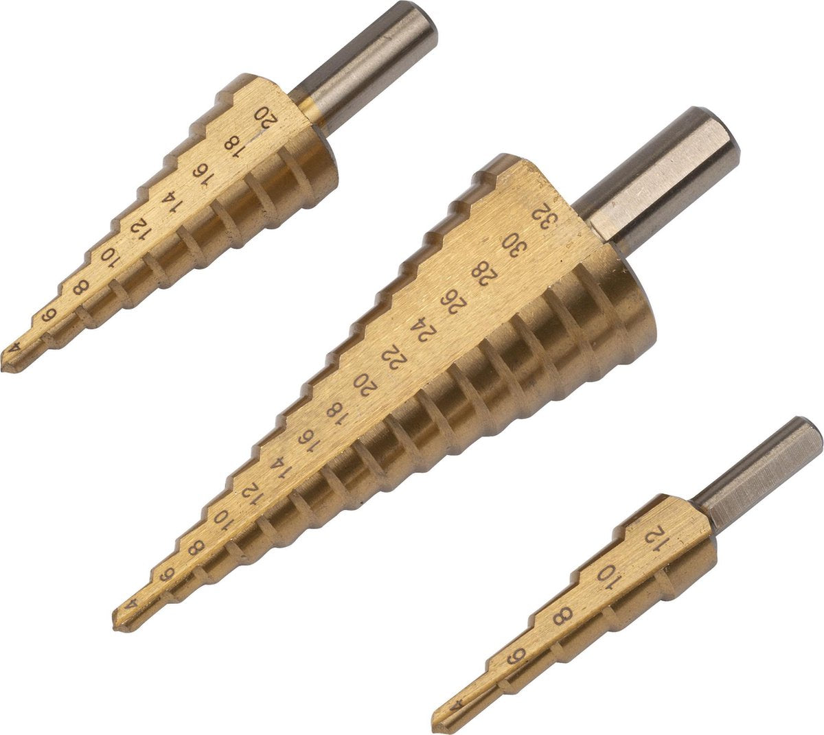 Kreator - accessories - krt061700 - step drill set - 4-12mm 4-20mm 4-32mm