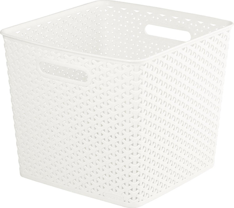 Curver panier de rangement my style - xl - blanc vintage
